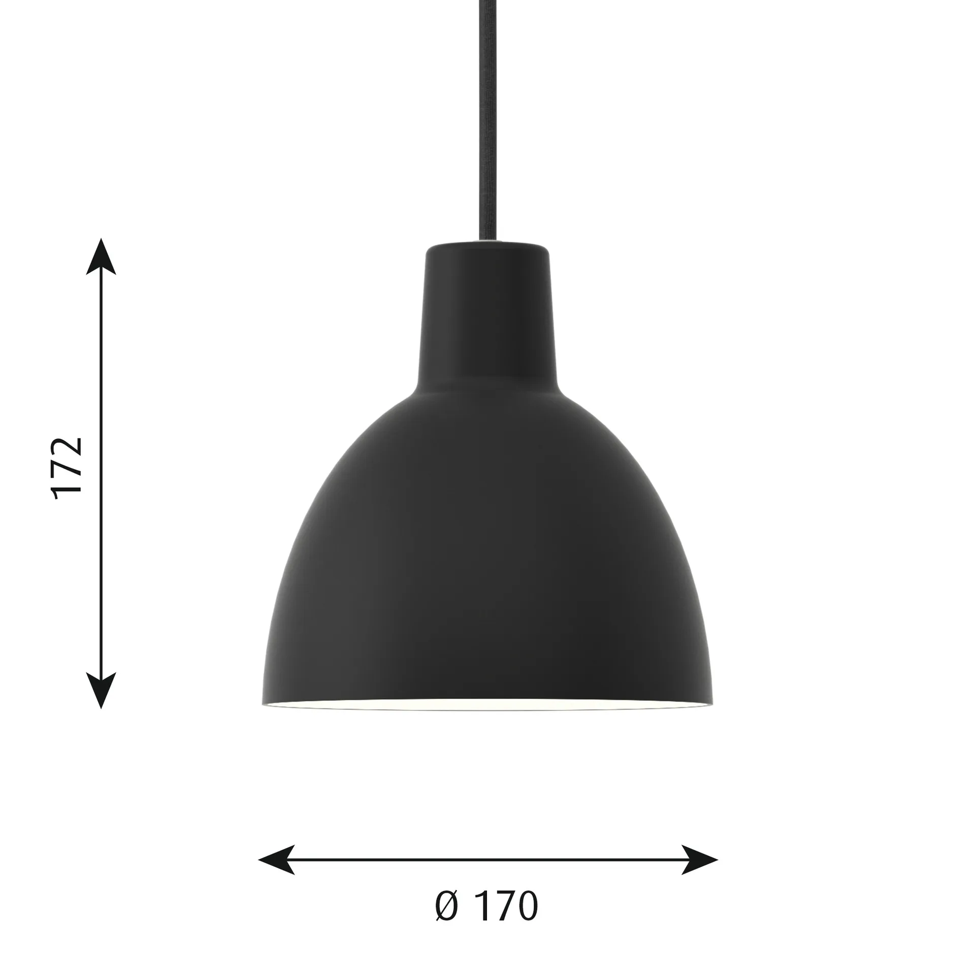 Toldbod 170 pendel, Svart Louis Poulsen