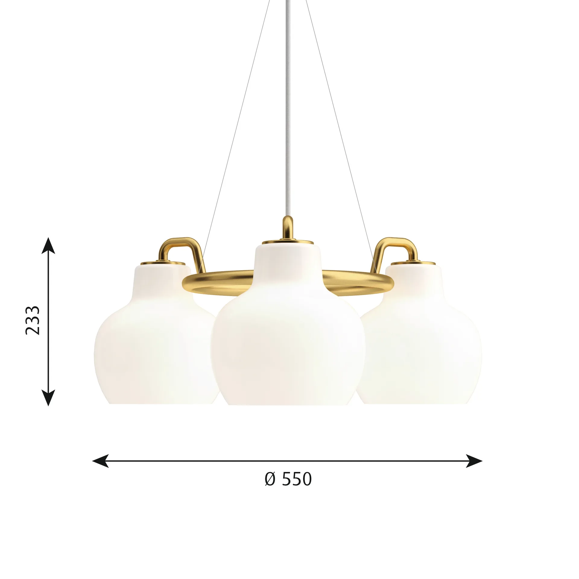 VL Ring Crown 3-5-7 pendel, 3 Louis Poulsen