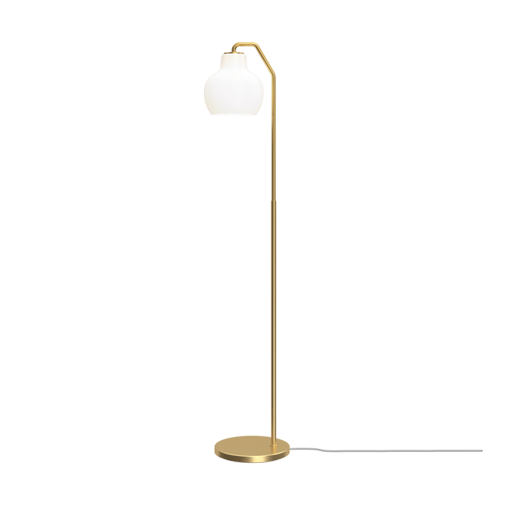 VL Ring Crown golvlampa, Mässing-opalglas Louis Poulsen
