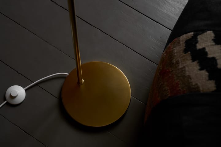 VL Ring Crown golvlampa, Mässing-opalglas Louis Poulsen
