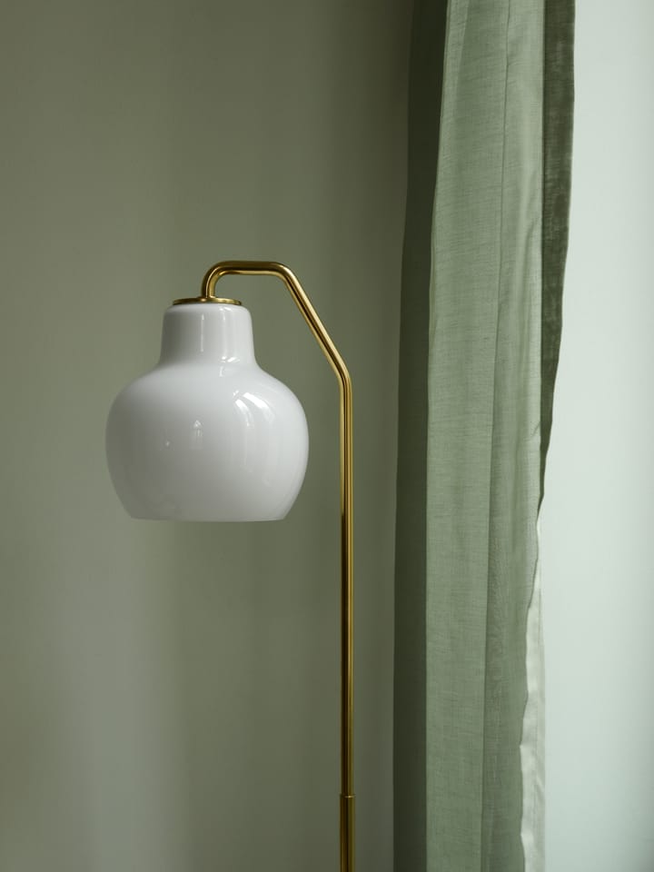 VL Ring Crown golvlampa, Mässing-opalglas Louis Poulsen