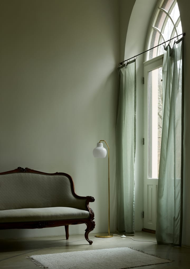 VL Ring Crown golvlampa, Mässing-opalglas Louis Poulsen