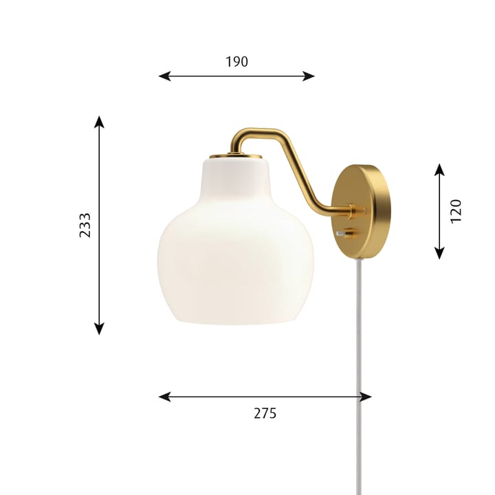VL Ring Crown vägglampa, 1 Louis Poulsen