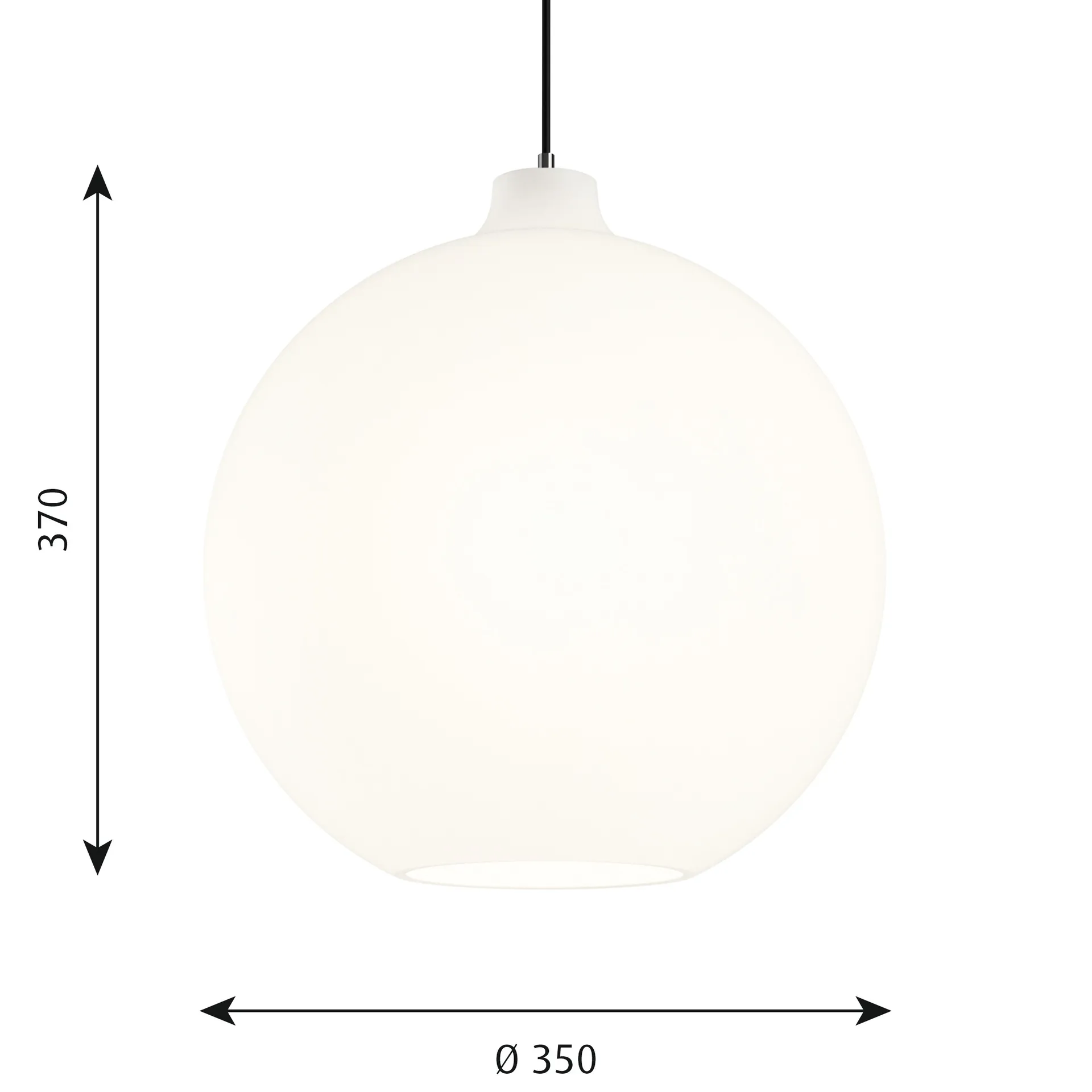 Wohlert pendel Ø35 cm, Vitt opalglas Louis Poulsen