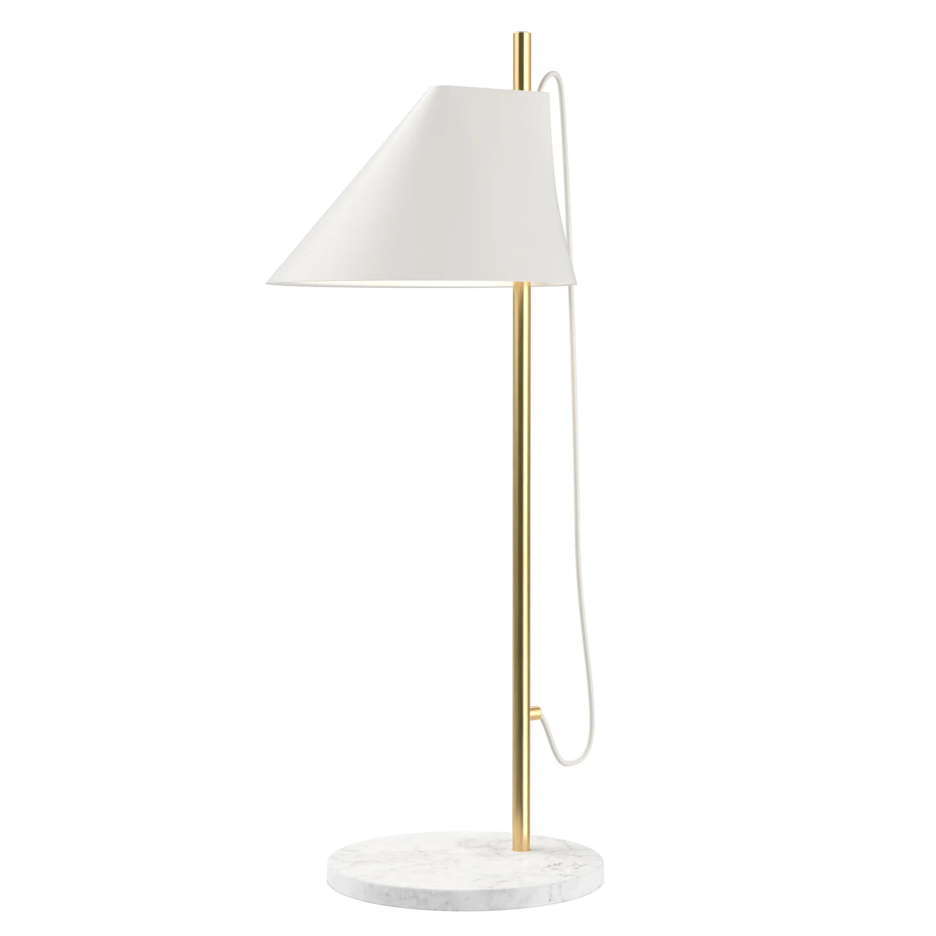 Yuh bordslampa, Vit-mässing Louis Poulsen
