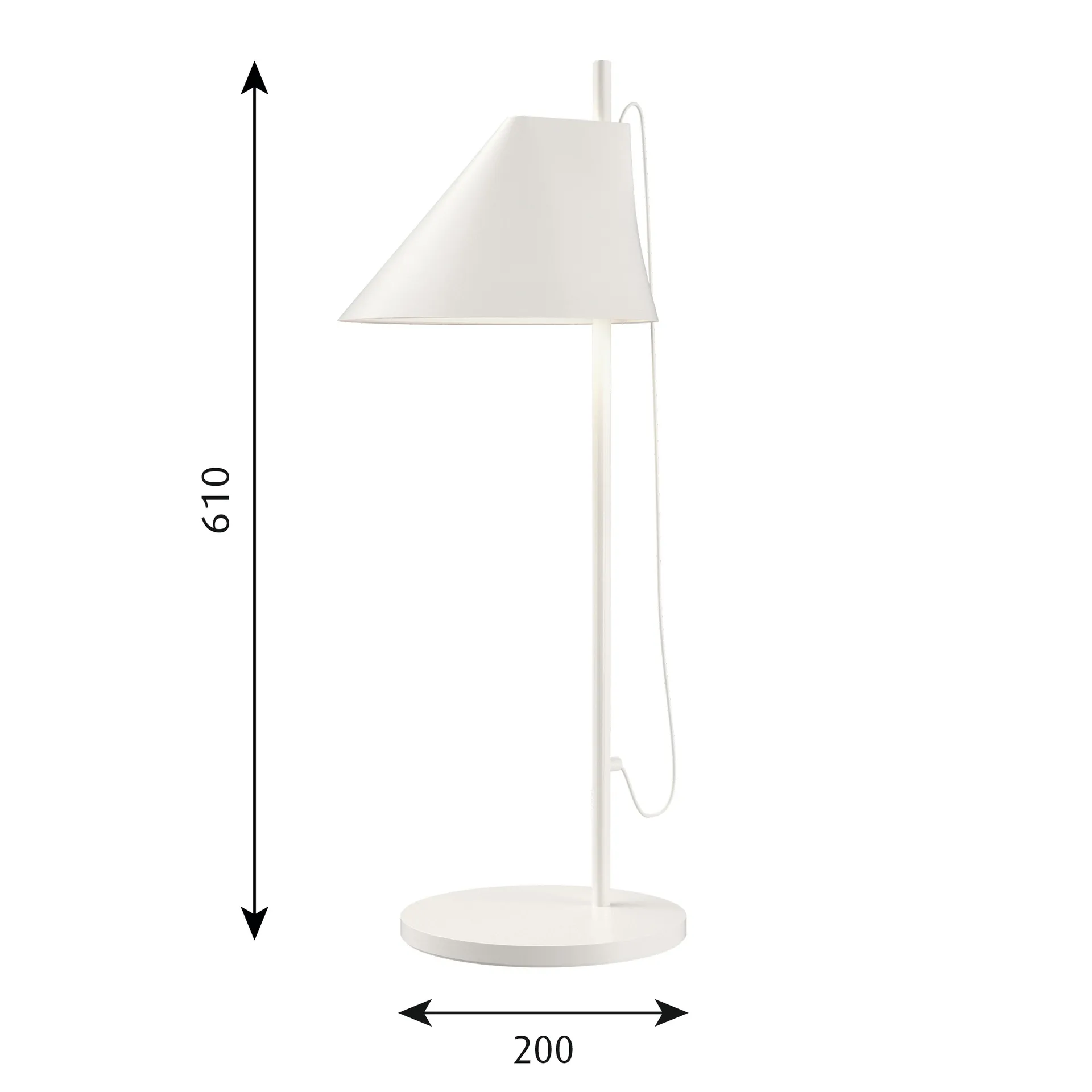 Yuh bordslampa, Vit Louis Poulsen