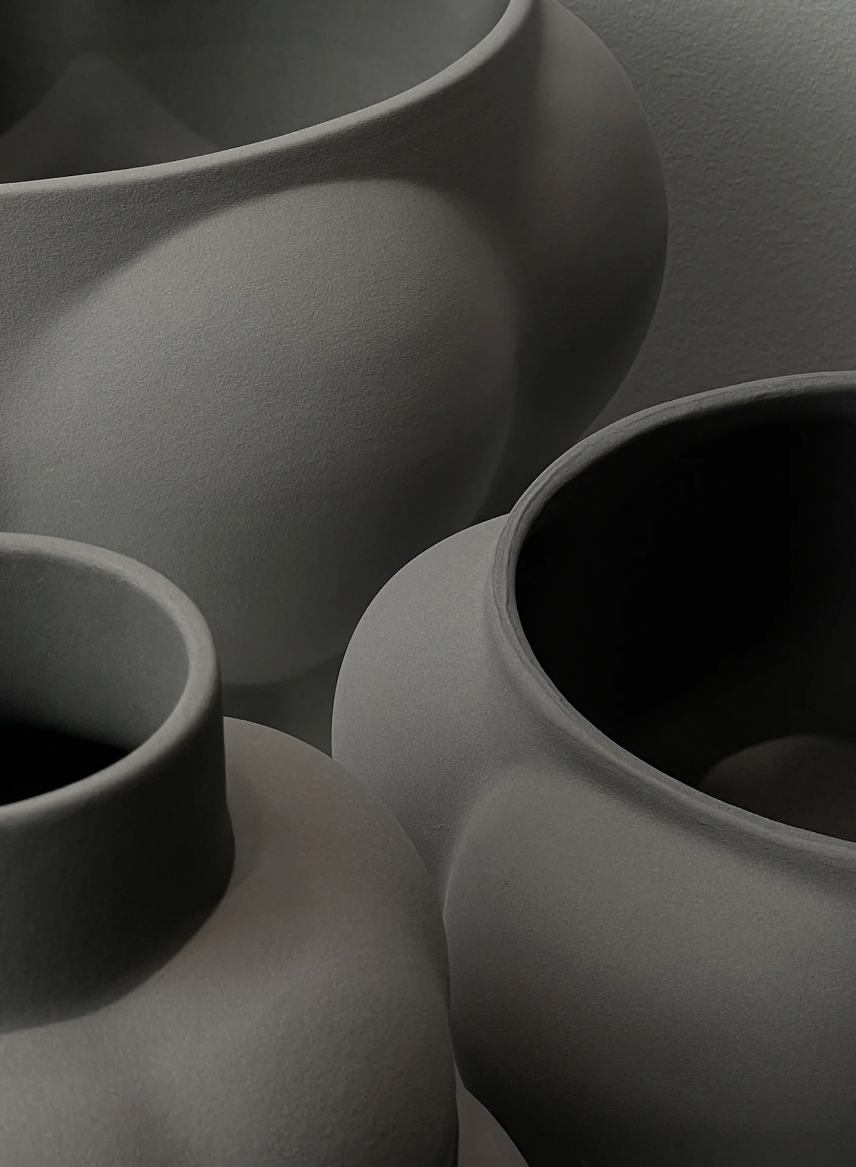 Balloon 05 skål-kruka h24 cm Ø32 cm, Sanded Grey Louise Roe