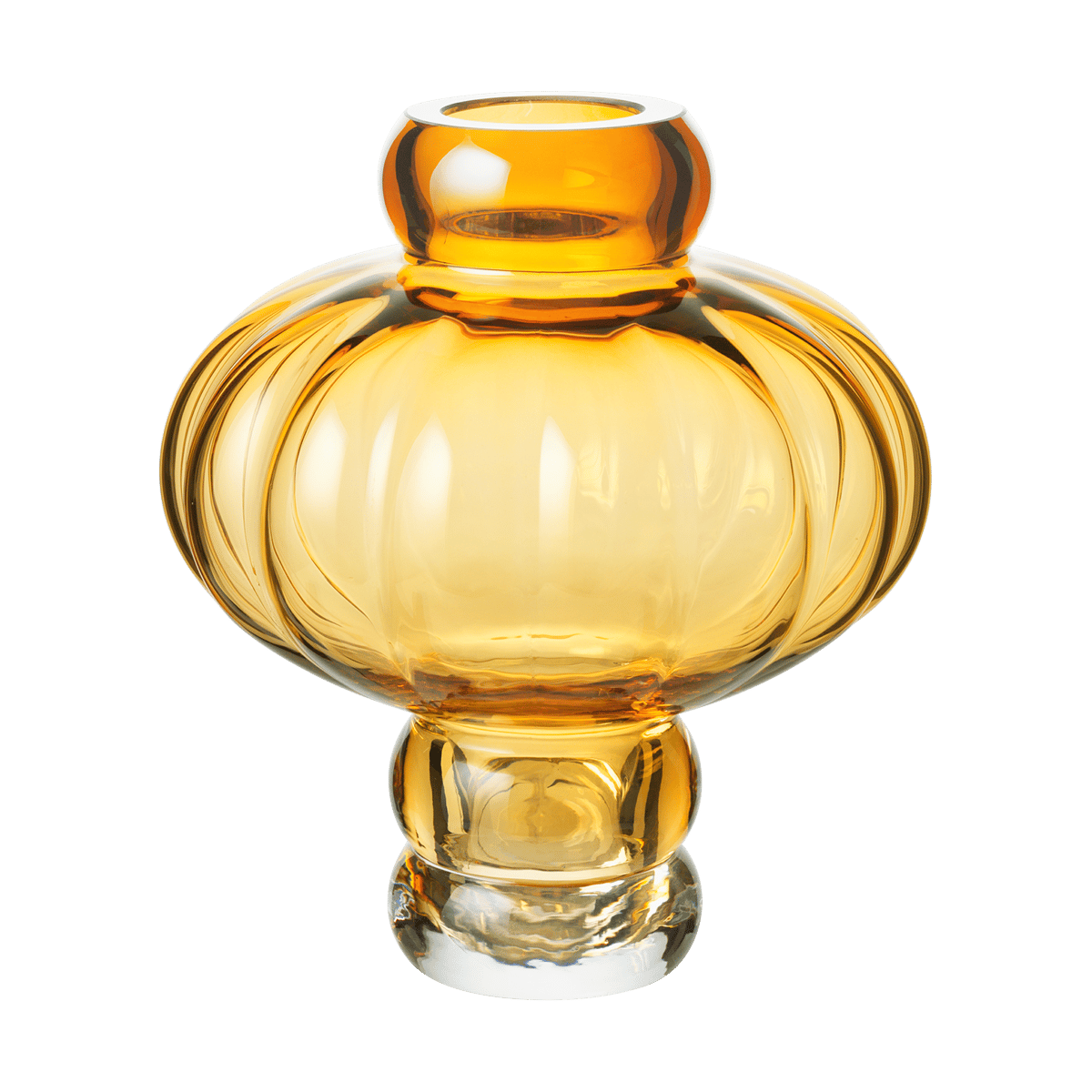 Louise Roe Balloon vas 20 cm Amber | Skandinavisk Design | Vaser | Gul