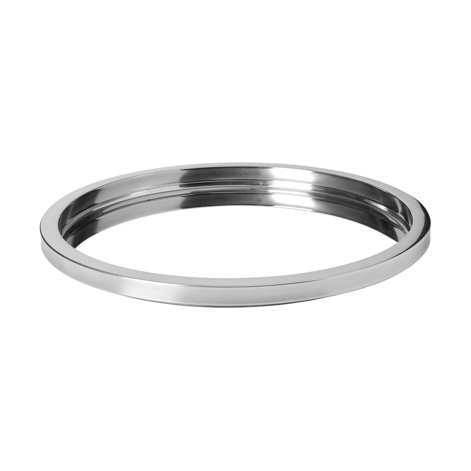 Metal serveringsbricka Ø56 cm, Rostfritt stål Louise Roe