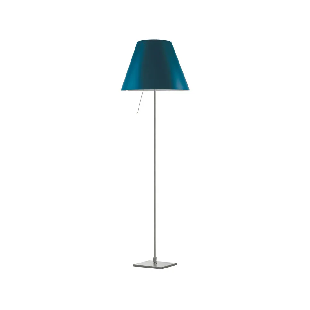 Costanza D13 t.i.f. golvlampa, petroleum blue Luceplan