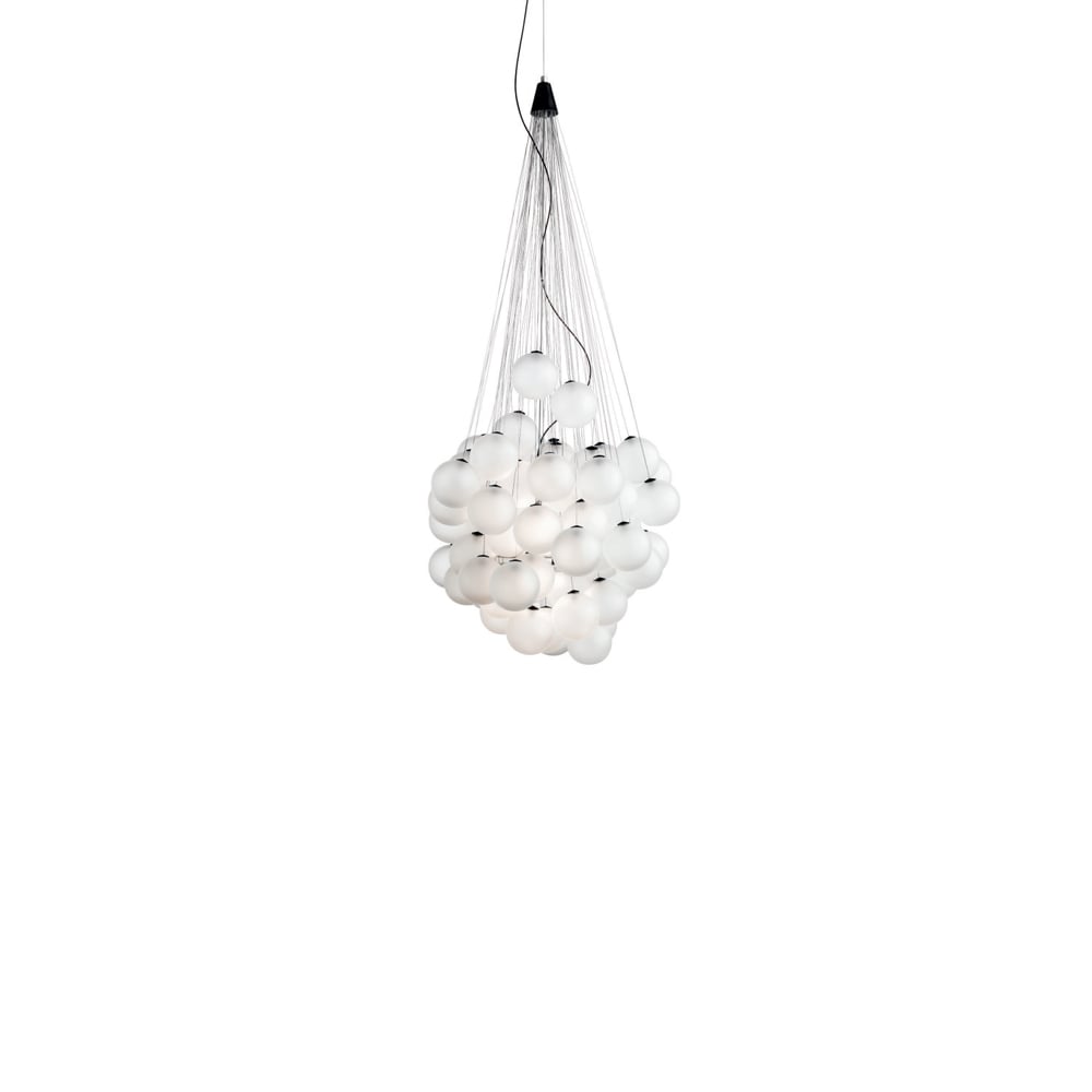 Luceplan Stochastic pendel opal, 72 sfärer | Skandinavisk Design | Taklampor & Pendlar | Vit