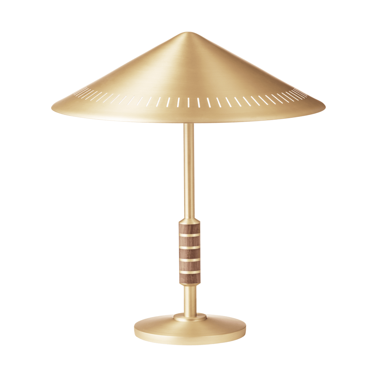 LYFA Governor 405 bordslampa Brass-walnut | Skandinavisk Design | Bordslampor | Guldfärgad