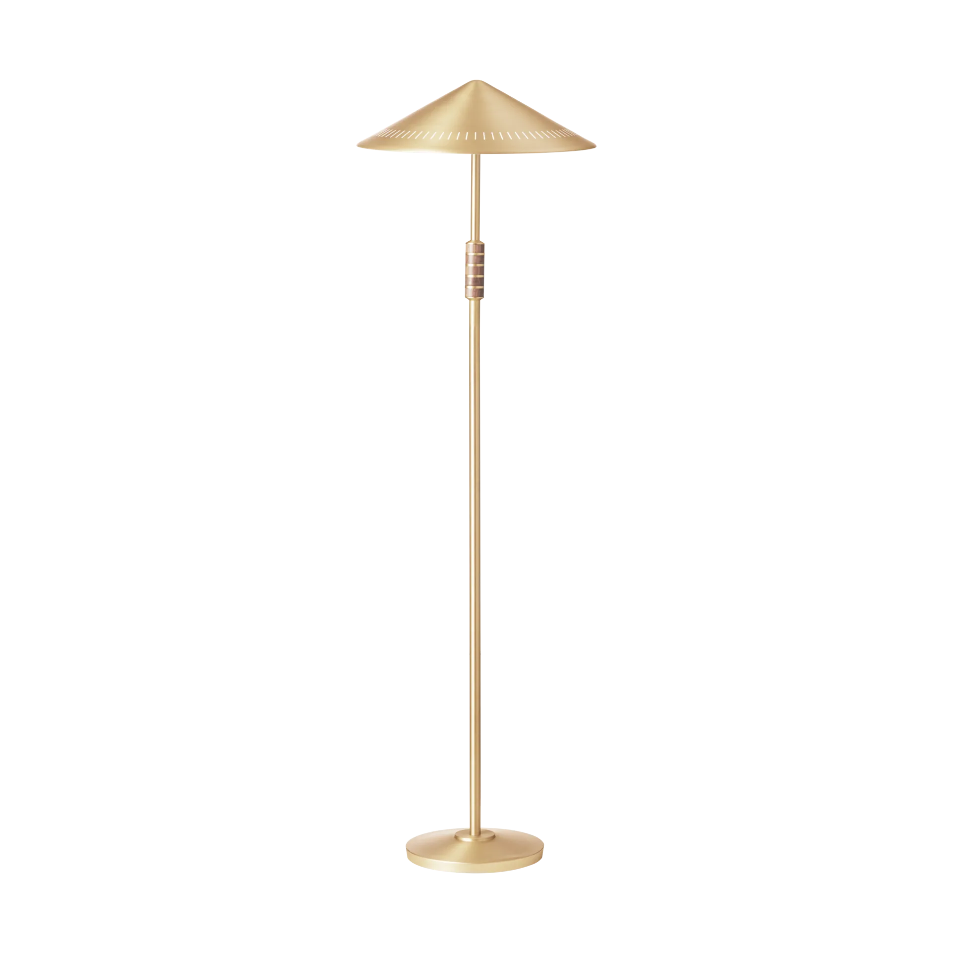 Governor 405 golvlampa, Brass-walnut LYFA