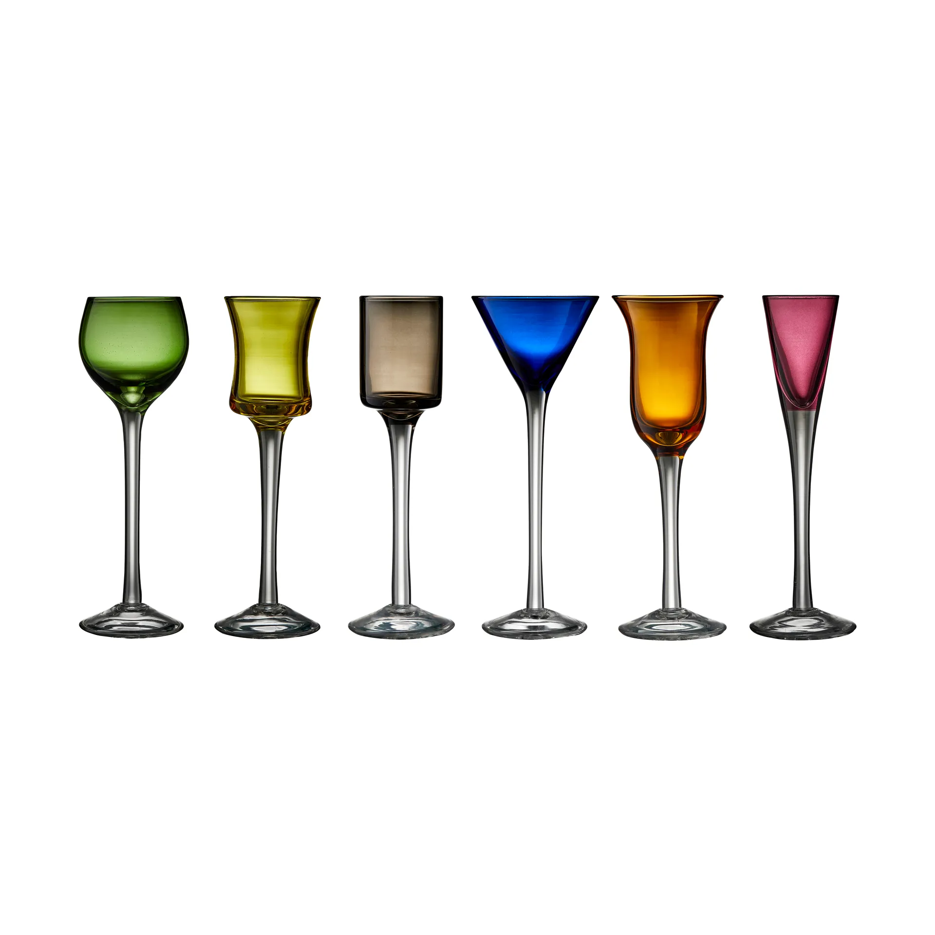 Lyngby Glas snapsglas 2,5-5 cl 6 delar, Mix Lyngby Glas