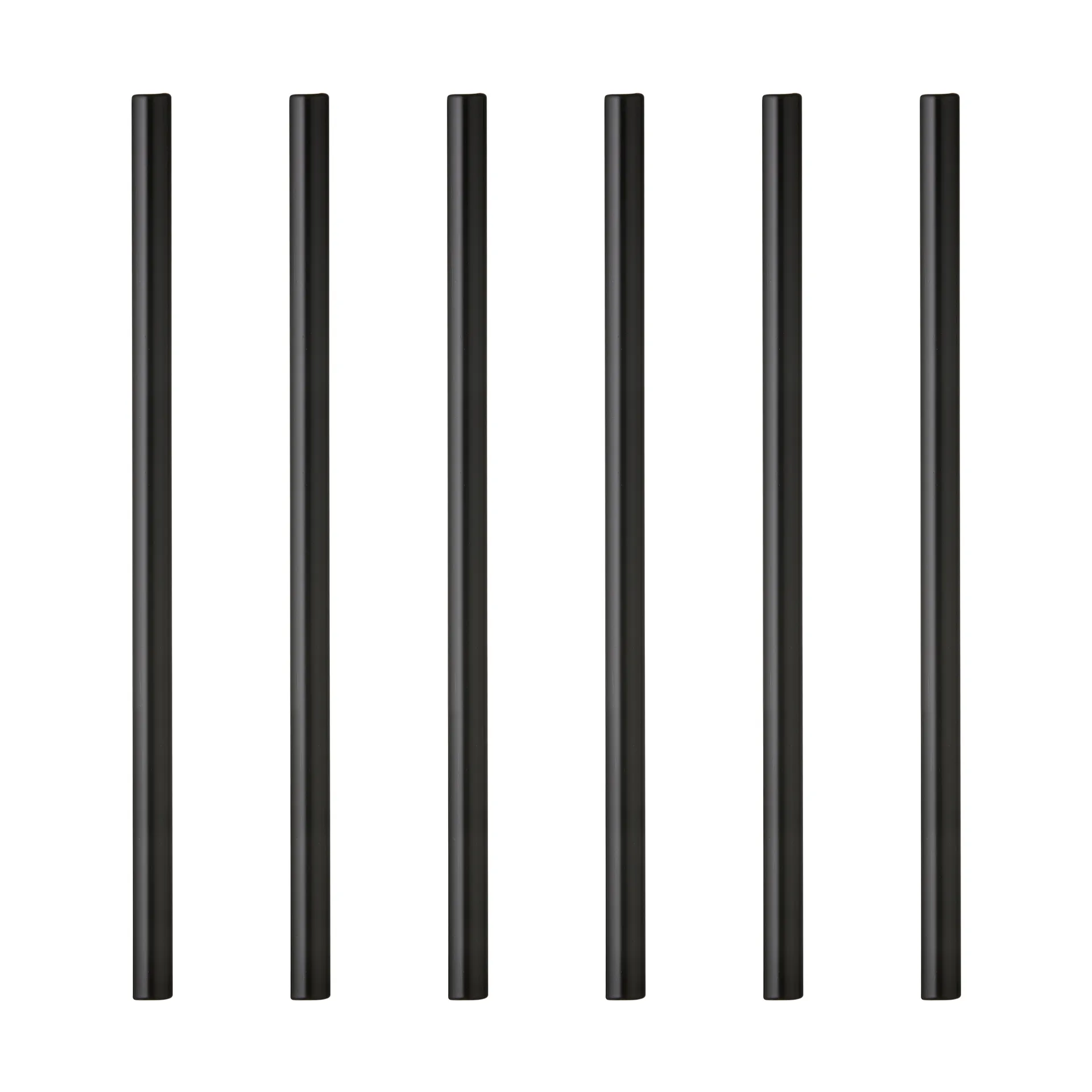 Lyngby Glas sugrör 14,5 cm 6-pack, Svart Lyngby Glas