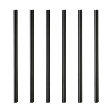 Lyngby Glas sugrör 14,5 cm 6-pack - Svart - Lyngby Glas