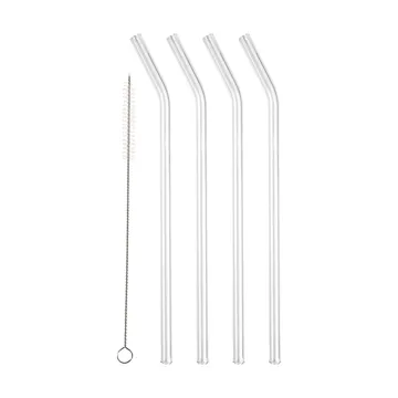 Lyngby Glas sugrör 21,5 cm 4-pack - Klar - Lyngby Glas