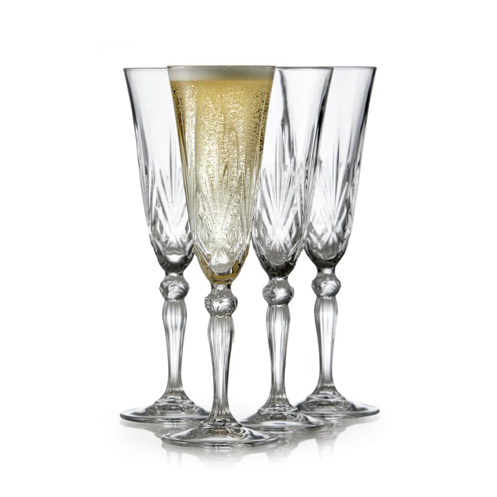 Melodia champagneglas 16 cl 4-pack - Kristall - Lyngby Glas