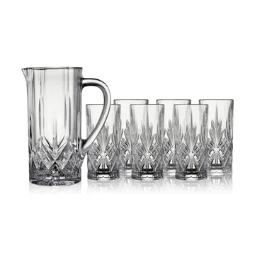 Melodia kanna och highballglas 7 delar - Kristall - Lyngby Glas