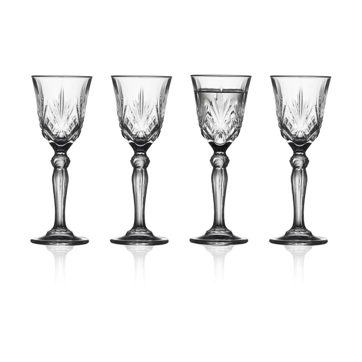 Melodia snapsglas på fot 5 cl 4-pack - Clear - Lyngby Glas