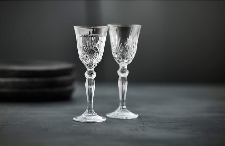 Melodia snapsglas på fot 5 cl 4-pack, Clear Lyngby Glas