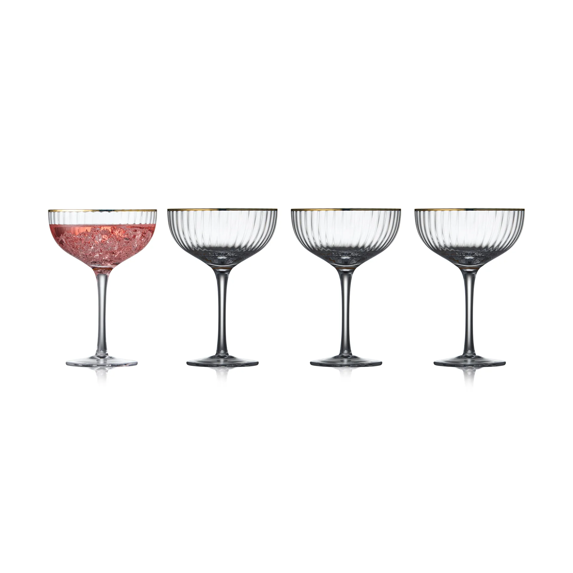 Palermo Gold cocktailglas 31,5 cl 4-pack, Klar-guld Lyngby Glas