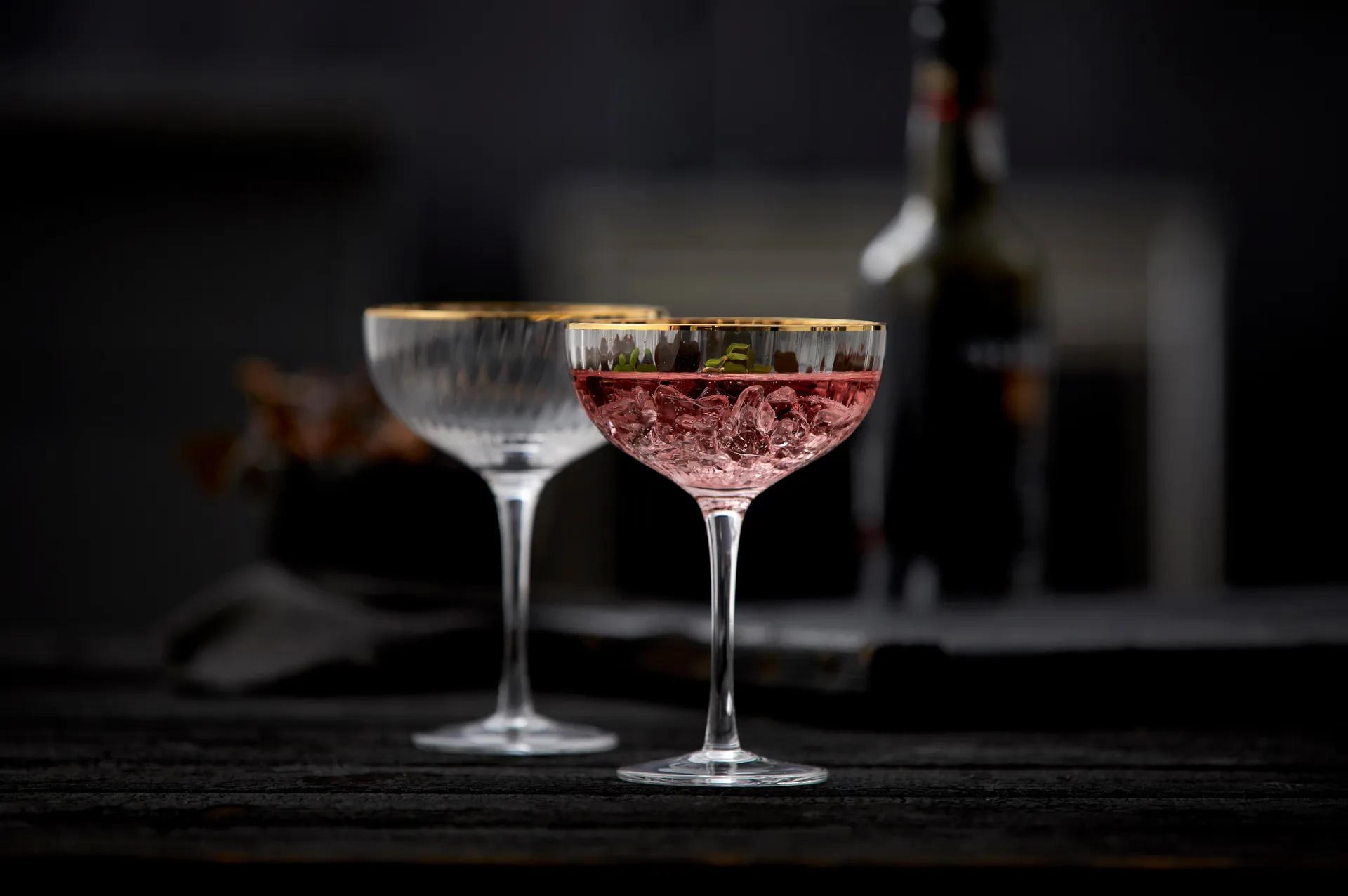 Palermo Gold cocktailglas 31,5 cl 4-pack, Klar-guld Lyngby Glas