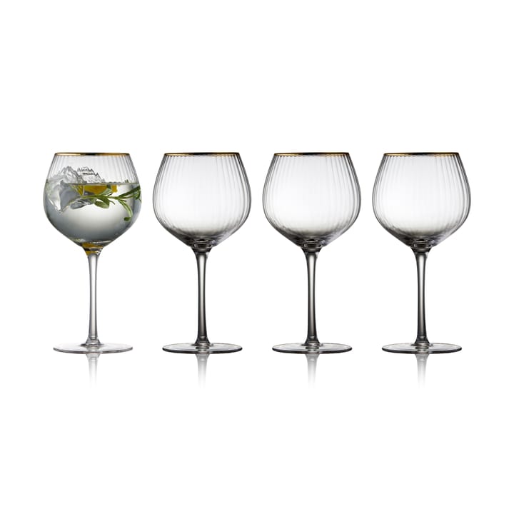 Palermo Gold gin & tonicglas 65 cl 4-pack - Klar-guld - Lyngby Glas