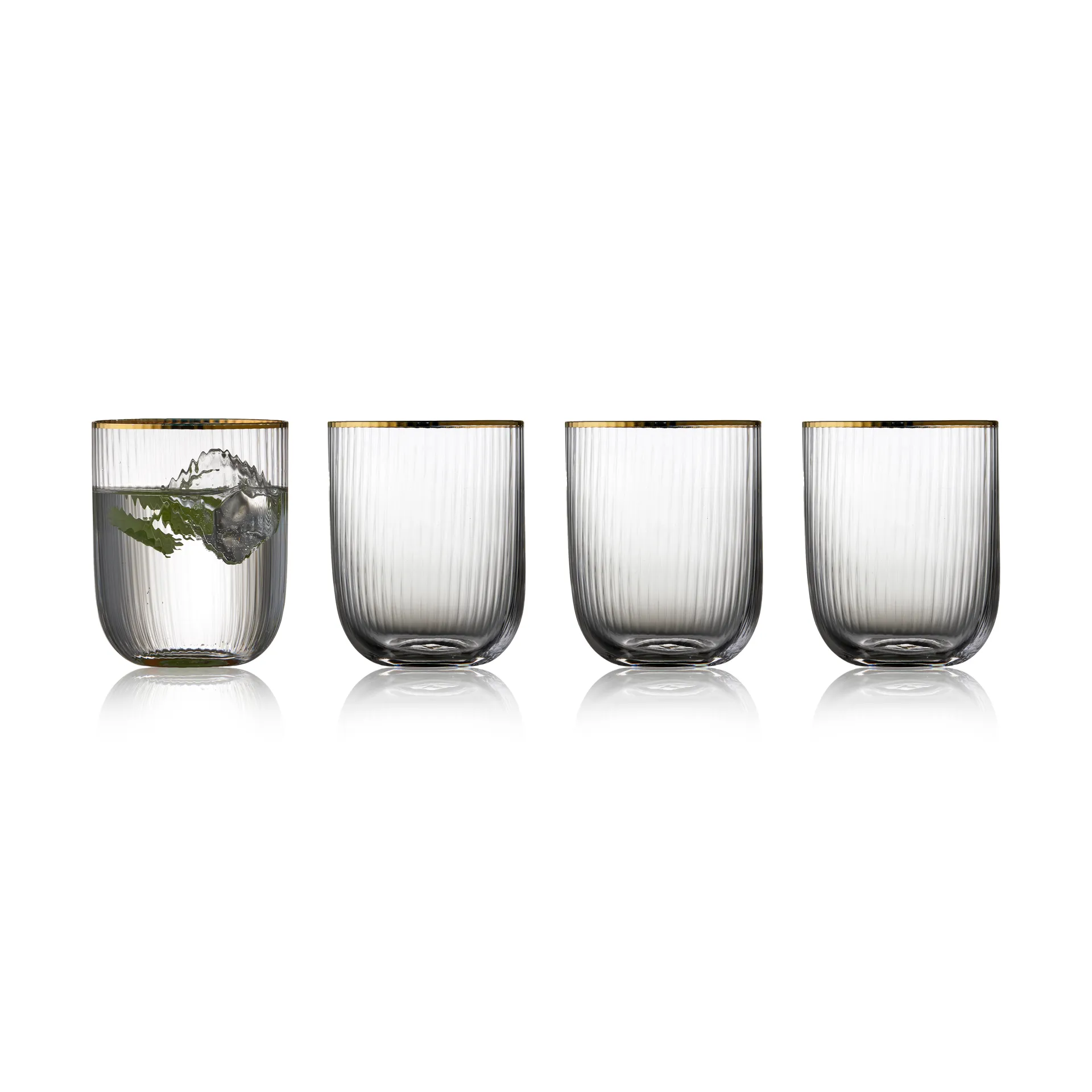 Palermo Gold tumblerglas 35 cl 4-pack, Klar-guld Lyngby Glas