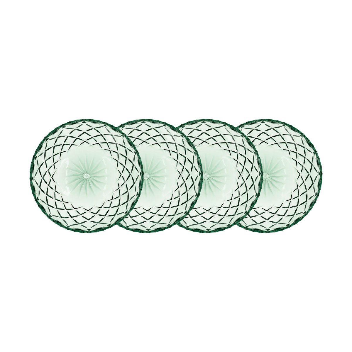 Lyngby Glas Sorrento assiett 16 cm 4-pack Grön | Skandinavisk Design | Assietter | Grön
