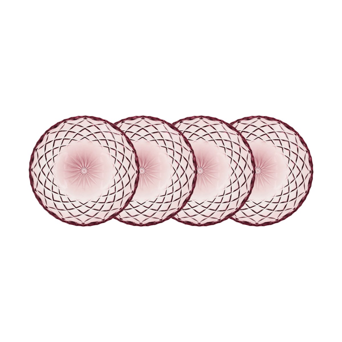 Lyngby Glas Sorrento assiett 16 cm 4-pack Rosa | Skandinavisk Design | Assietter | Rosa