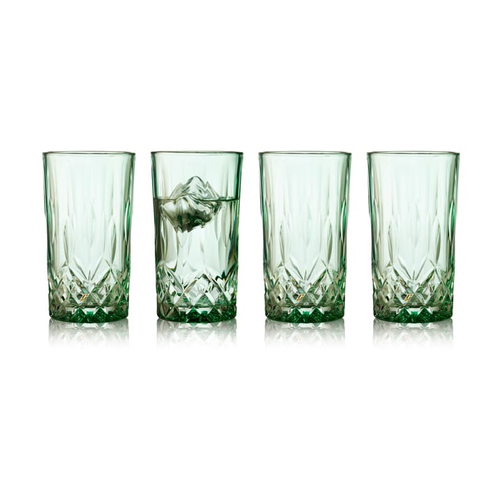 Sorrento highball glas 38 cl 4-pack - Green - Lyngby Glas