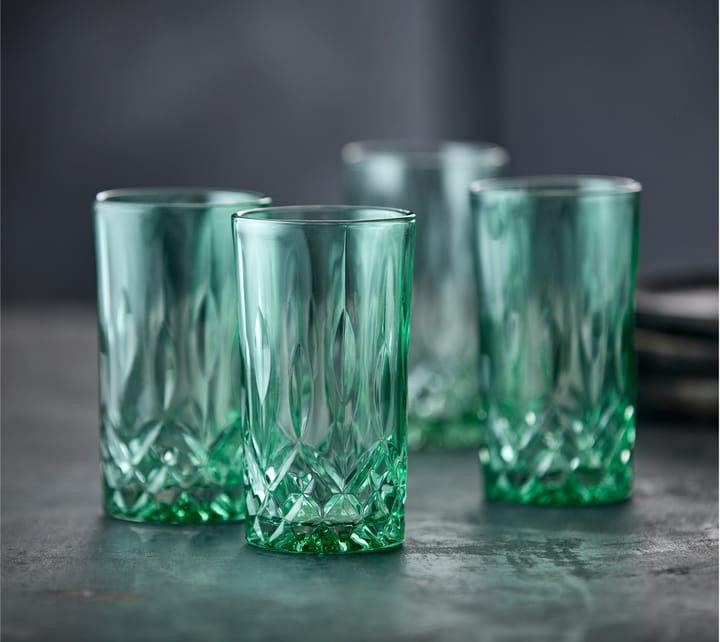 Sorrento highball glas 38 cl 4-pack - Green - Lyngby Glas