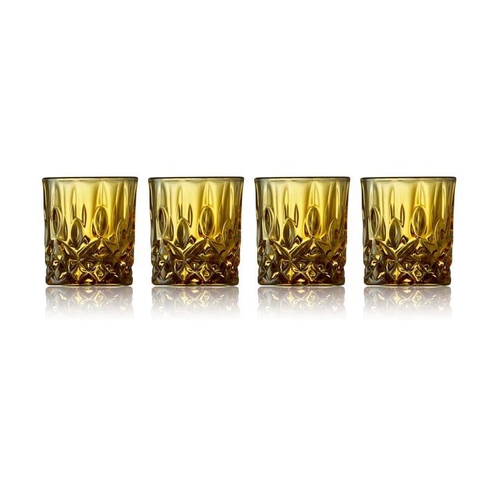 Sorrento shotglas 4 cl 4-pack - Amber - Lyngby Glas