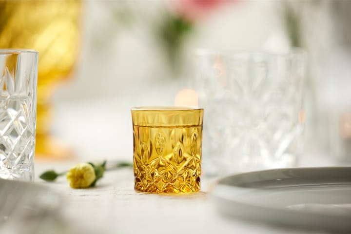 Sorrento shotglas 4 cl 4-pack - Amber - Lyngby Glas