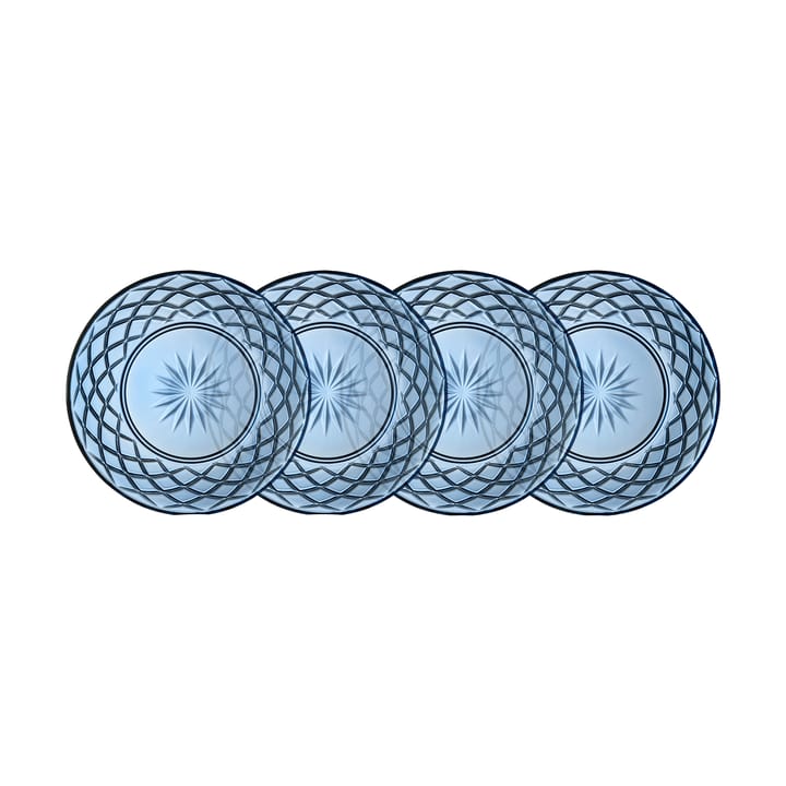 Sorrento tallrik Ø21 cm 4-pack - Blå - Lyngby Glas