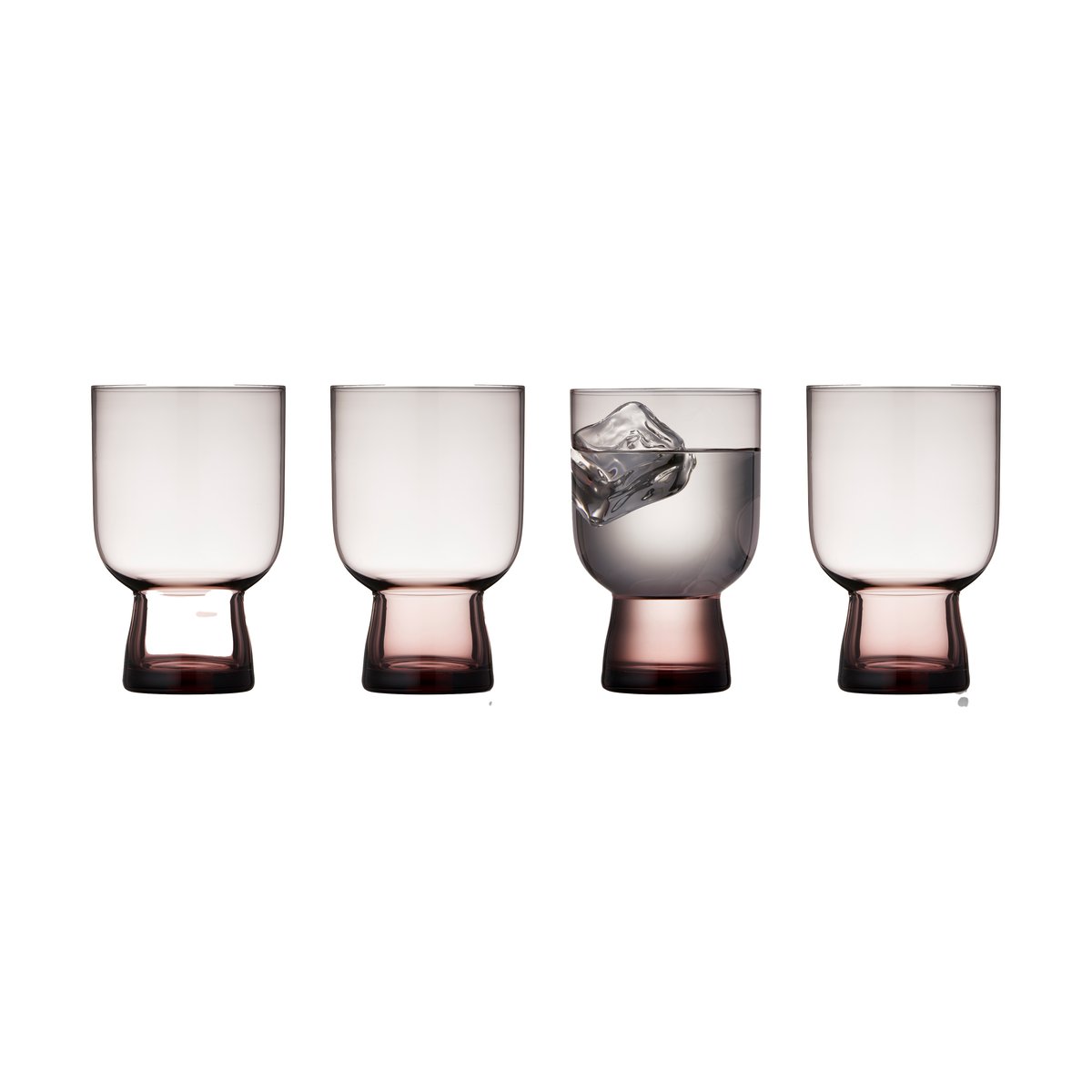 Lyngby Glas Sorrento vattenglas 30 cl 4-pack Pink | Skandinavisk Design | Dricksglas | Rosa