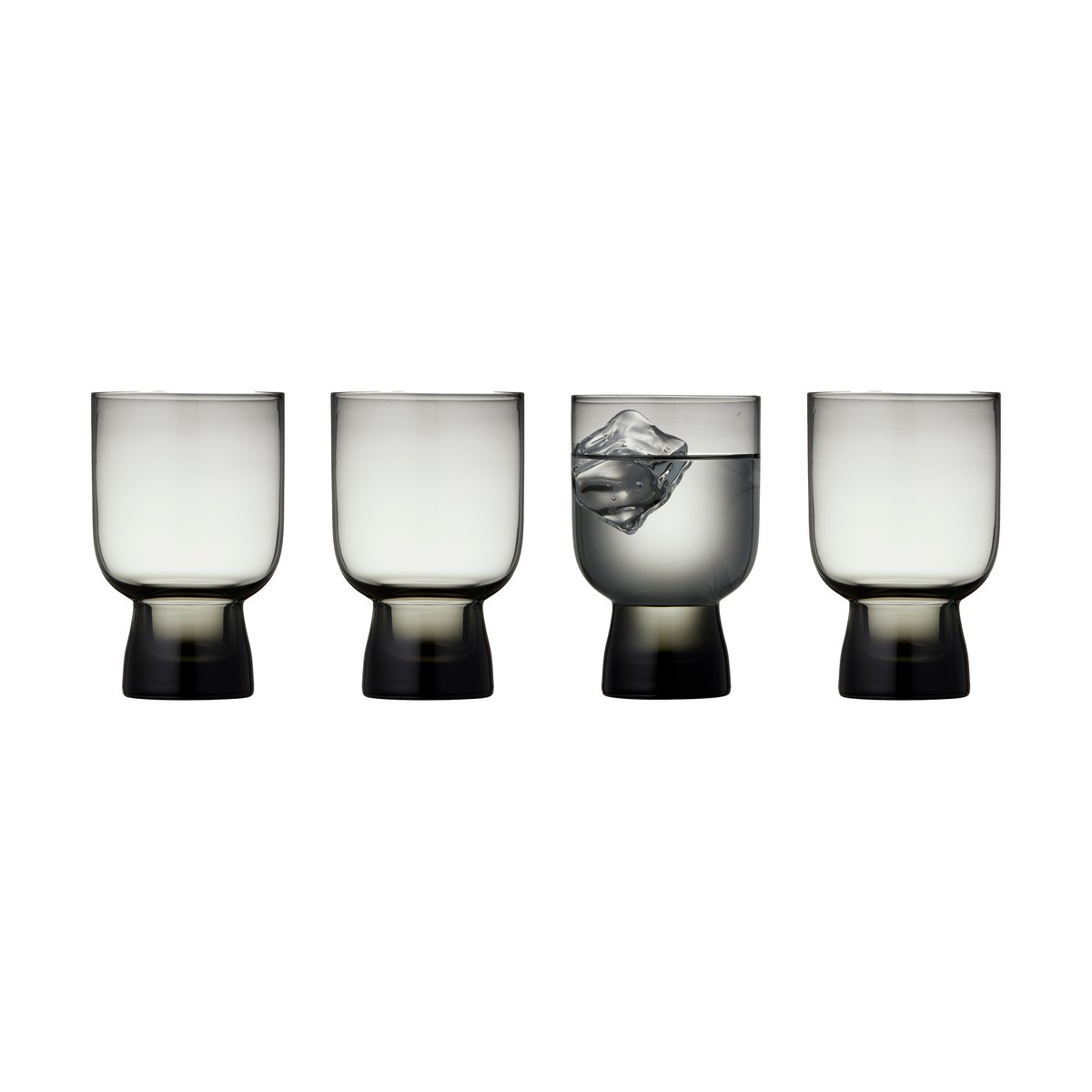 Lyngby Glas Sorrento vattenglas 30 cl 4-pack | Skandinavisk Design | Dricksglas | Grå