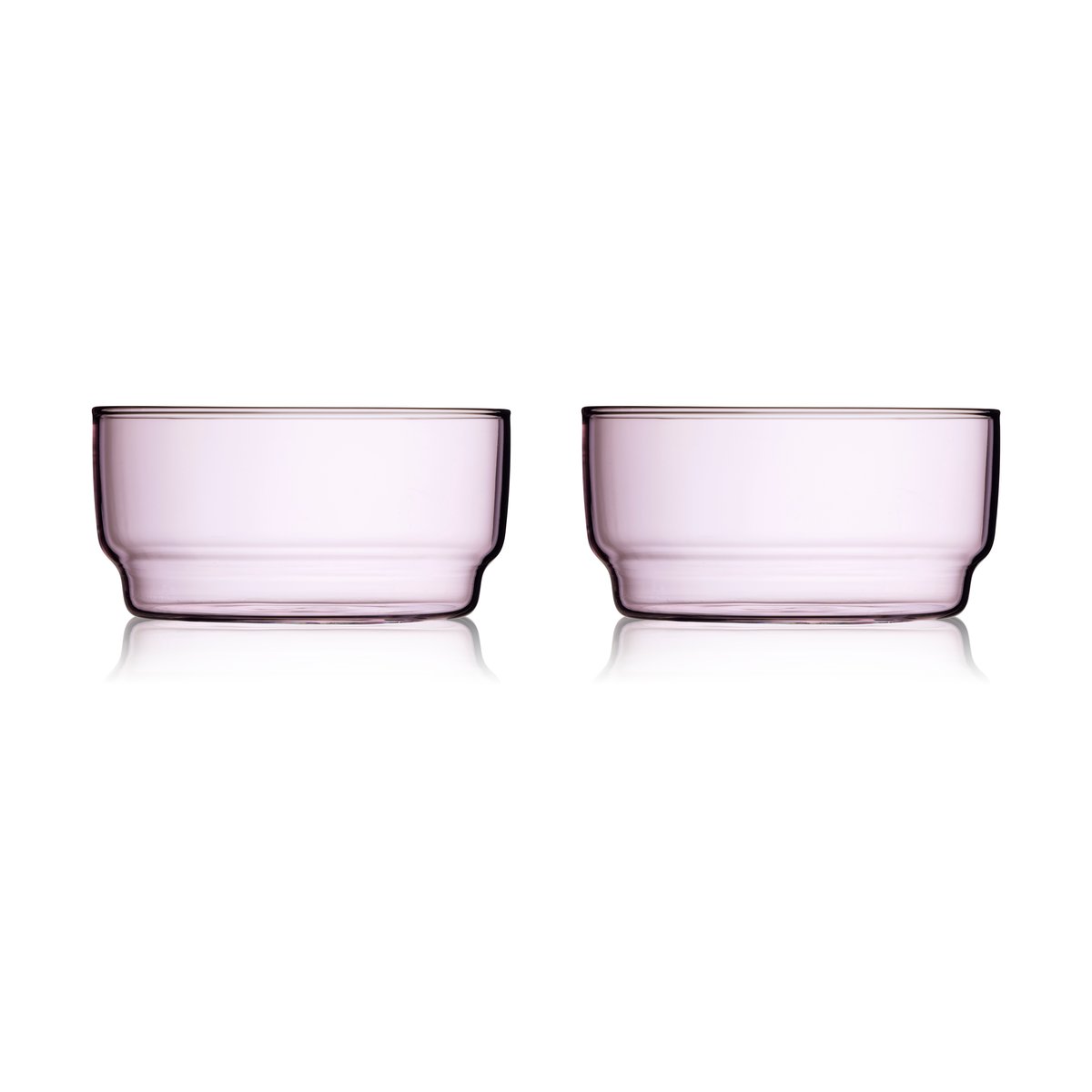 Lyngby Glas Torino skål 50 cl 2-pack Pink | Skandinavisk Design | Frukostskålar | Rosa