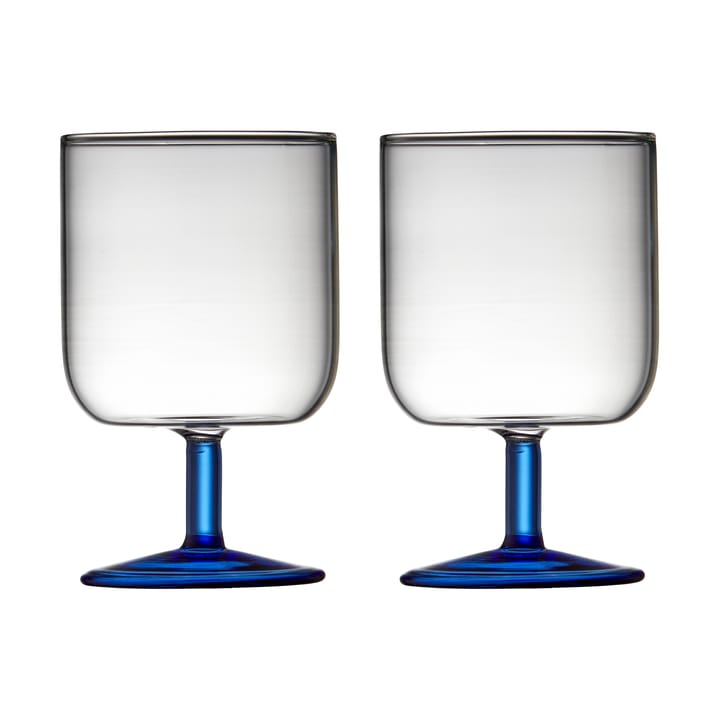 Torino vinglas 30 cl 2-pack - Clear-blue - Lyngby Glas