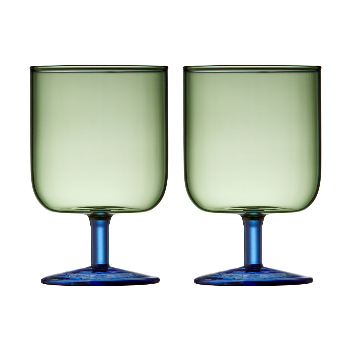 Lyngby Glas Torino vinglas 30 cl 2-pack Green-blue | Skandinavisk Design | Vinglas | Svart