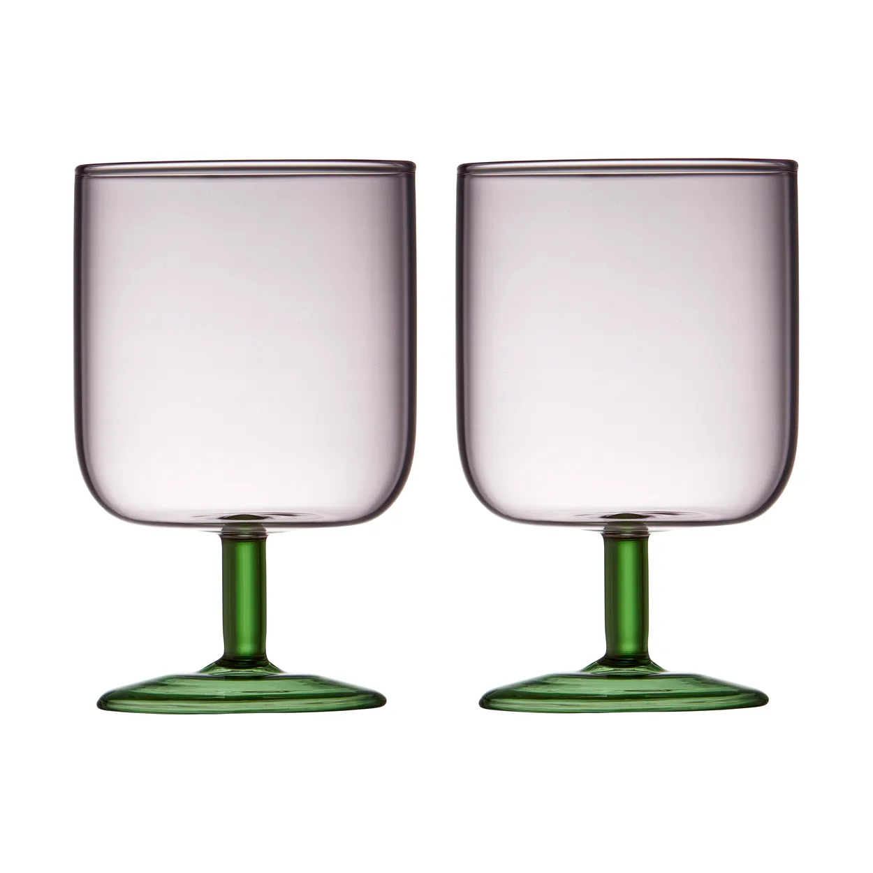 Lyngby Glas Torino vinglas 30 cl 2-pack Pink-green | Skandinavisk Design | Vinglas | Rosa