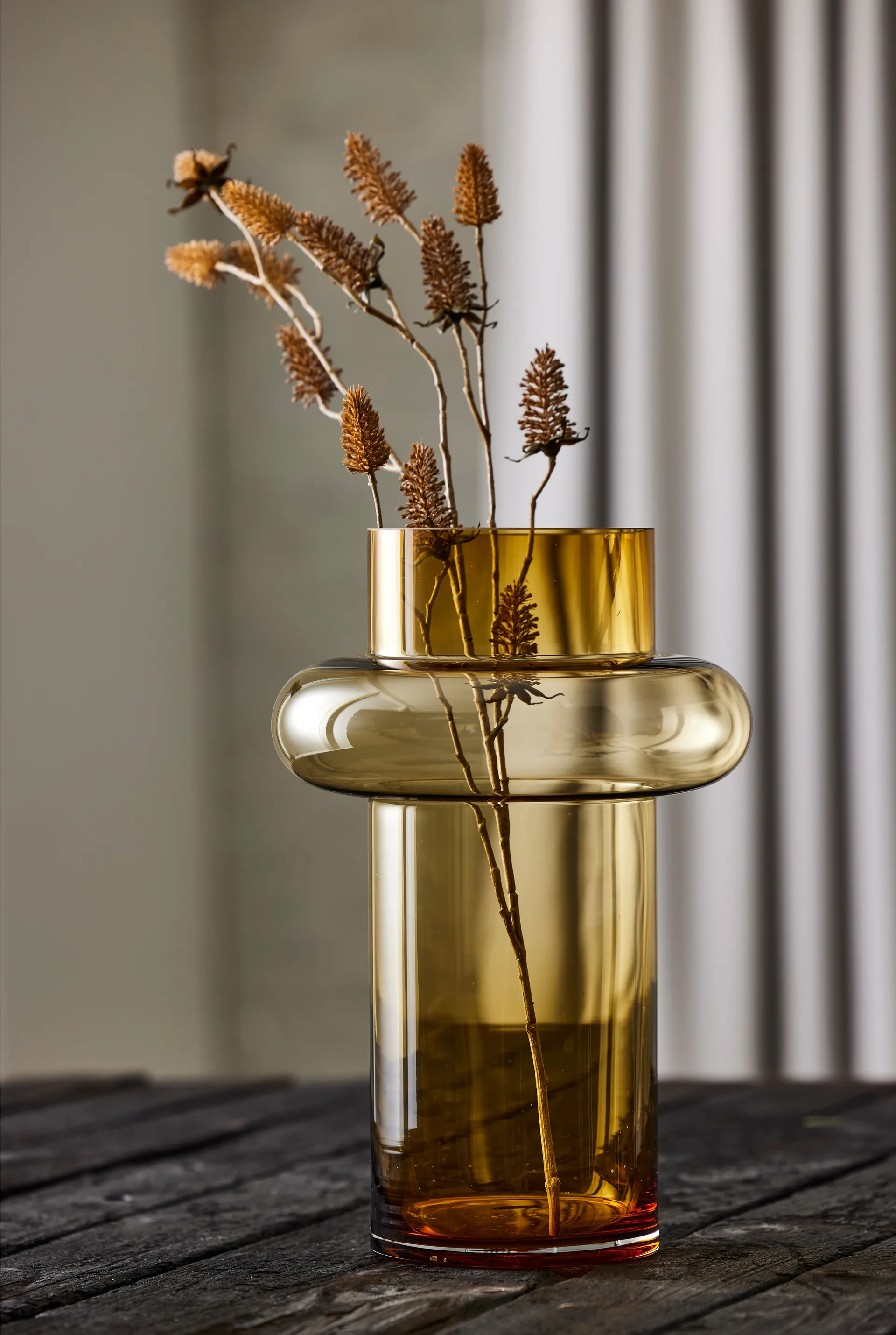 Tube vas glas 40 cm, Amber Lyngby Glas