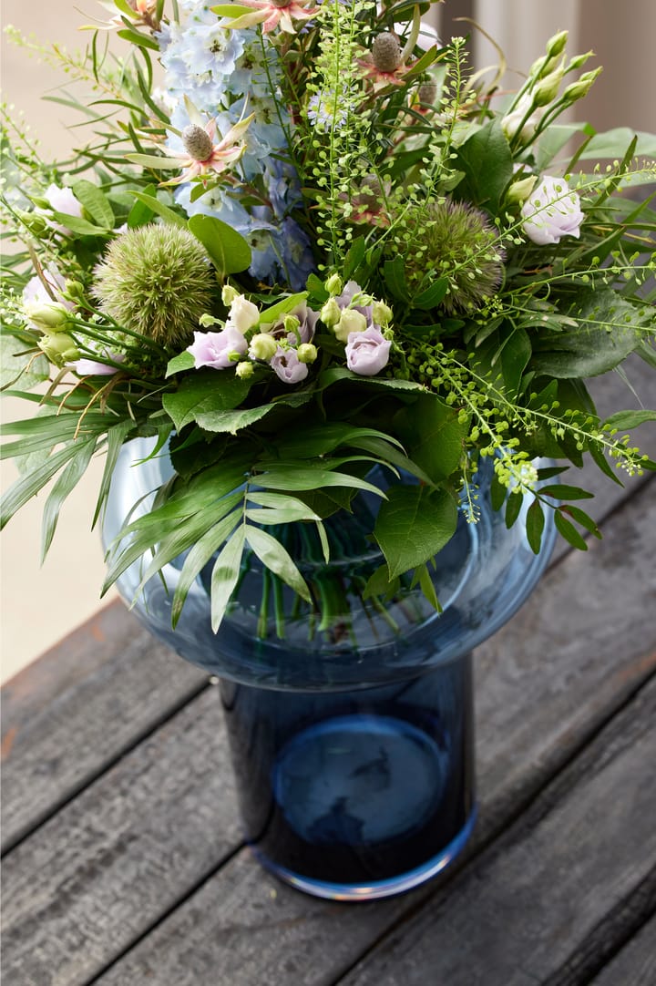 Tube vas glas 40 cm, Blå Lyngby Glas