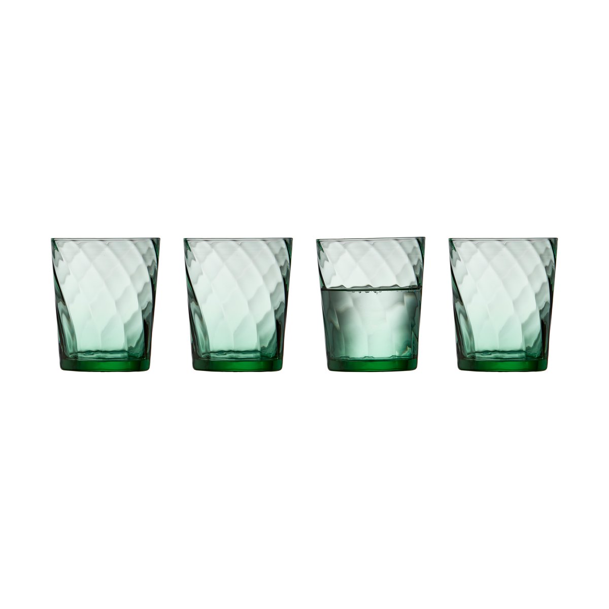Lyngby Glas Vienna vattenglas 30 cl 4-pack Green | Skandinavisk Design | Dricksglas | Grön