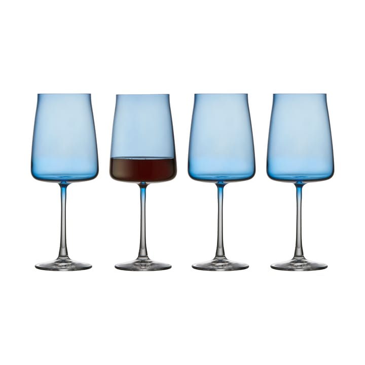 Zero rödvinsglas 54 cl 4-pack - Blue - Lyngby Glas