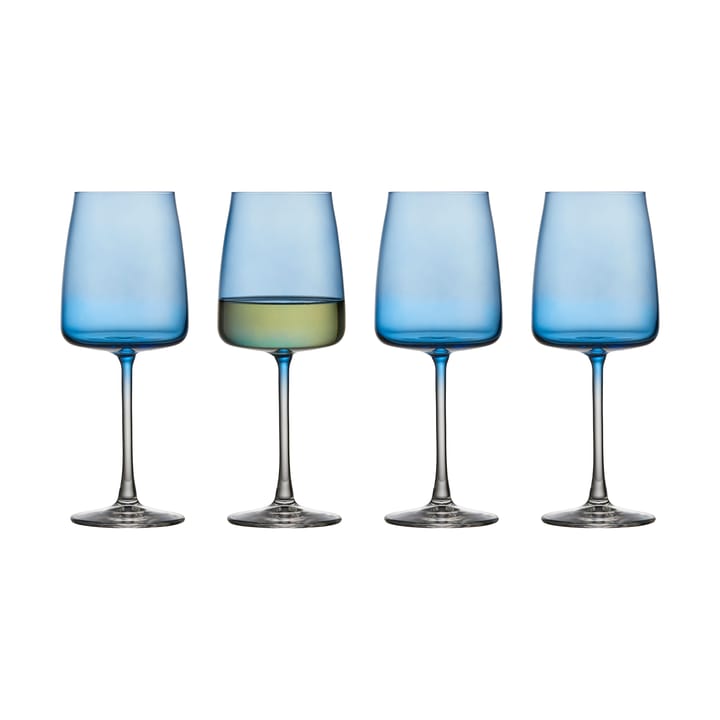 Zero vitvinsglas 43 cl 4-pack - Blue - Lyngby Glas