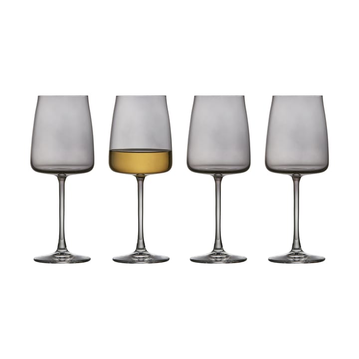 Zero vitvinsglas 43 cl 4-pack - Smoke - Lyngby Glas