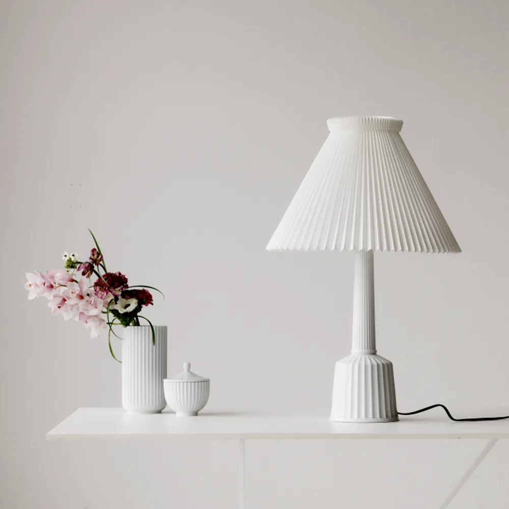 Esben klint bordslampa, vit, h.65 cm Lyngby Porcelæn