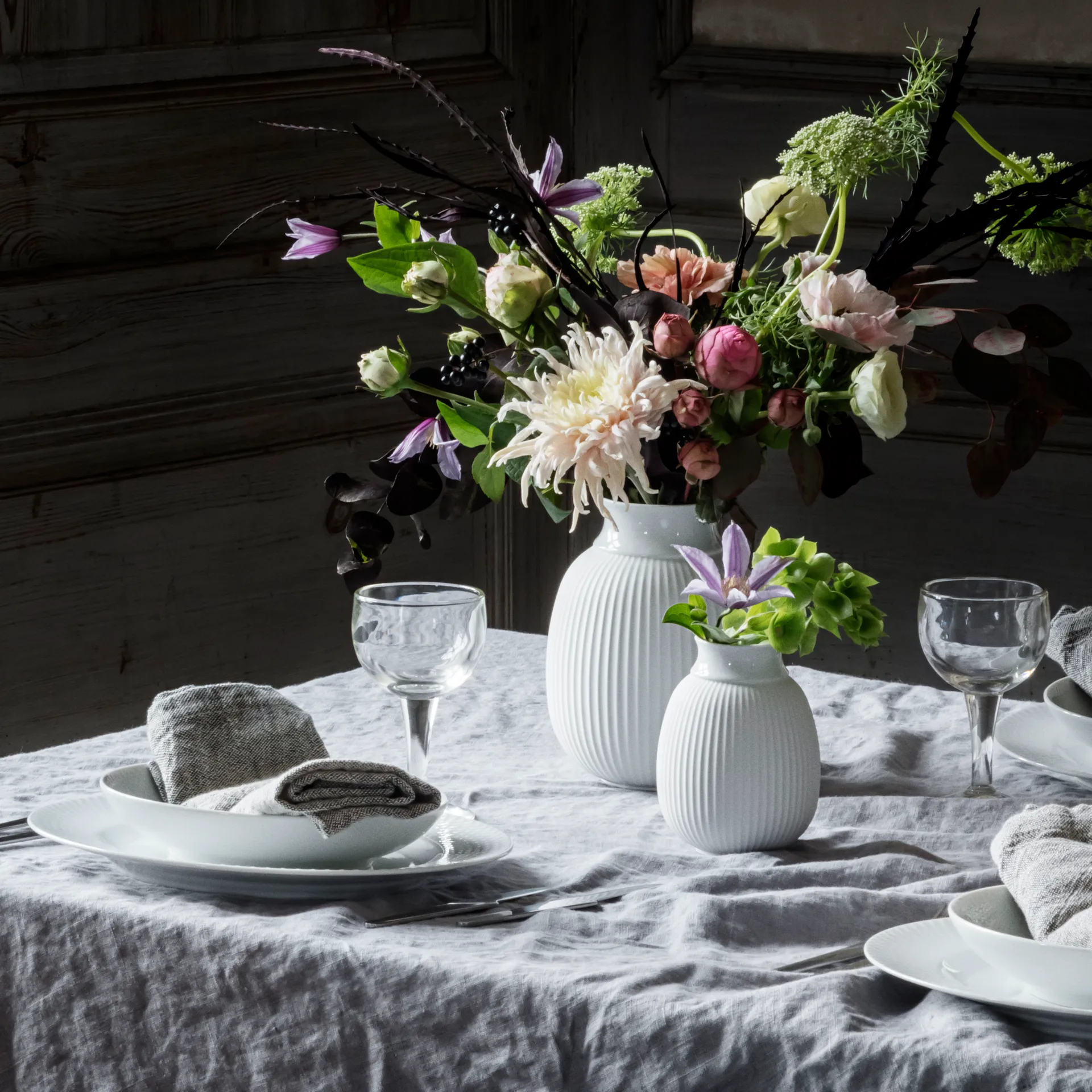 Lyngby Curve vas 12 cm, Vit Lyngby Porcelæn